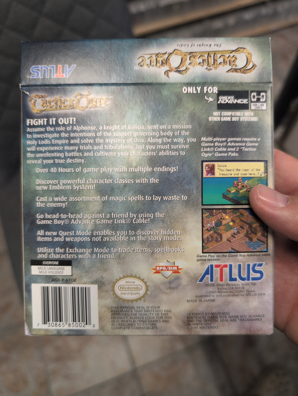 TACTICS OGRE THE KNIGHT OF LODIS GBA CIB