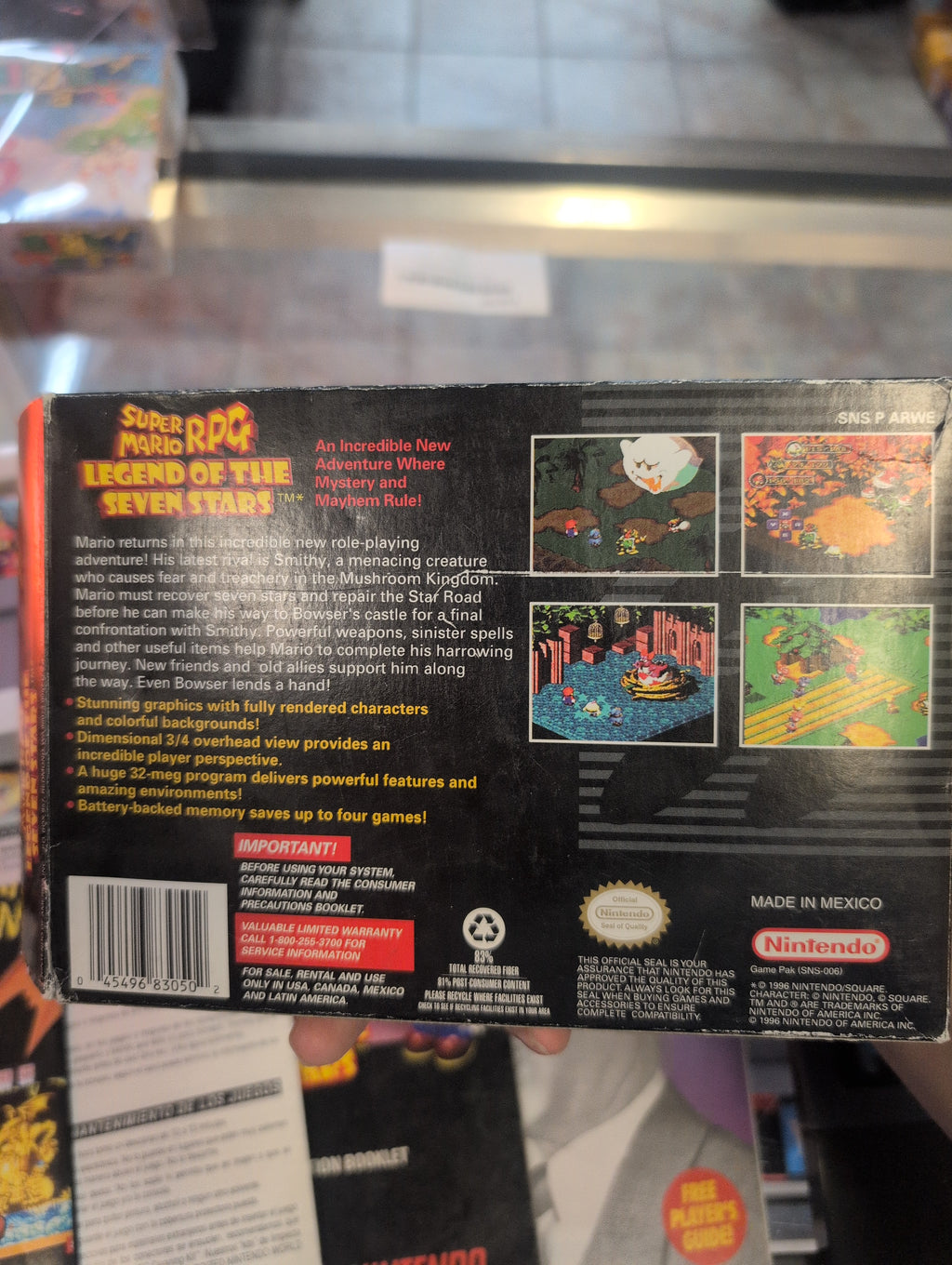 SUPER MARIO RPG LEGEND OF THE SEVEN STARS NINTENDO SNES CIB