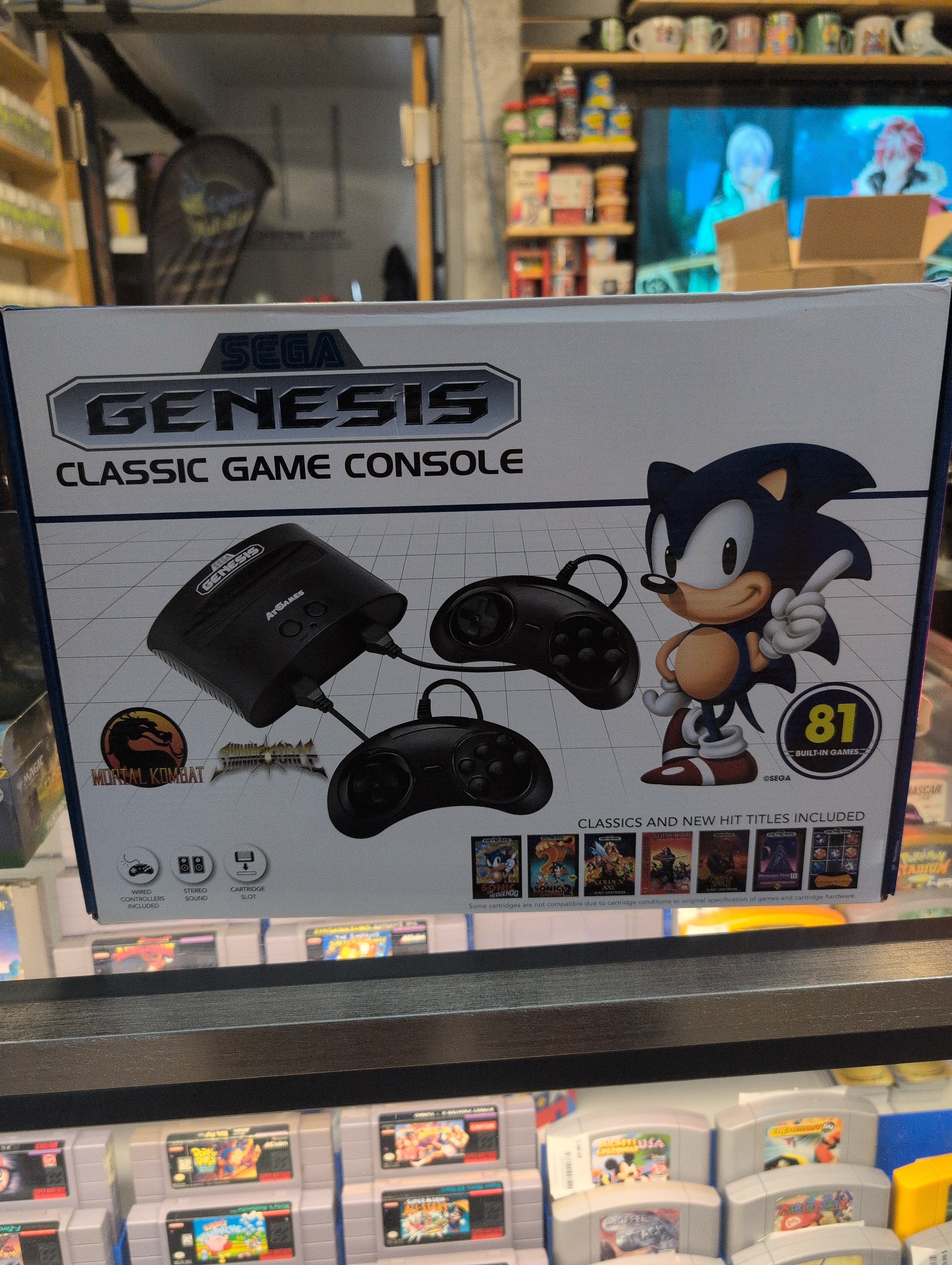 CONSOLE ATGAMES SEGA GENESIS FLASHBACK 81 JEUX INTÉGRÉS CONSOLES