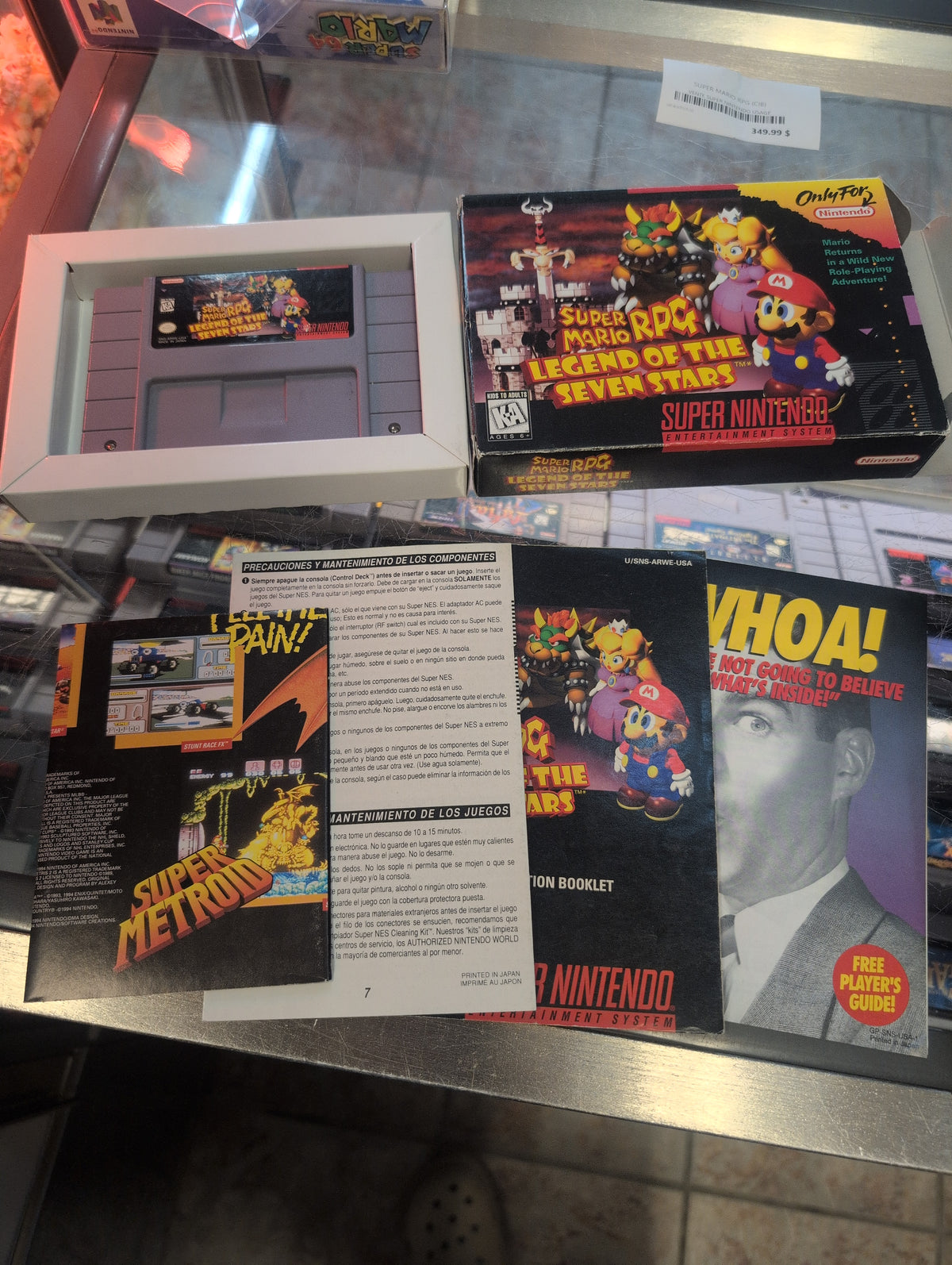 SUPER MARIO RPG LEGEND OF THE SEVEN STARS NINTENDO SNES CIB